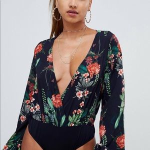 Prettylittlething floral bodysuit